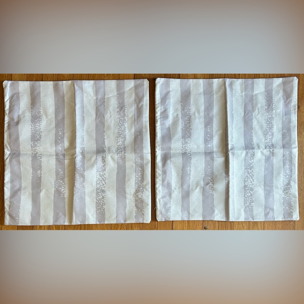 2- taupe and tan pillow covers,21 x 21